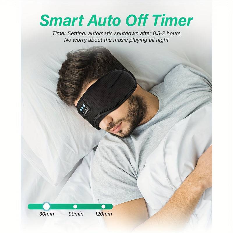 Sleep Headphones with Eye Mask & Wireless Charging Lightweight Breathable Headband for Side Sleepers, Travel & Home