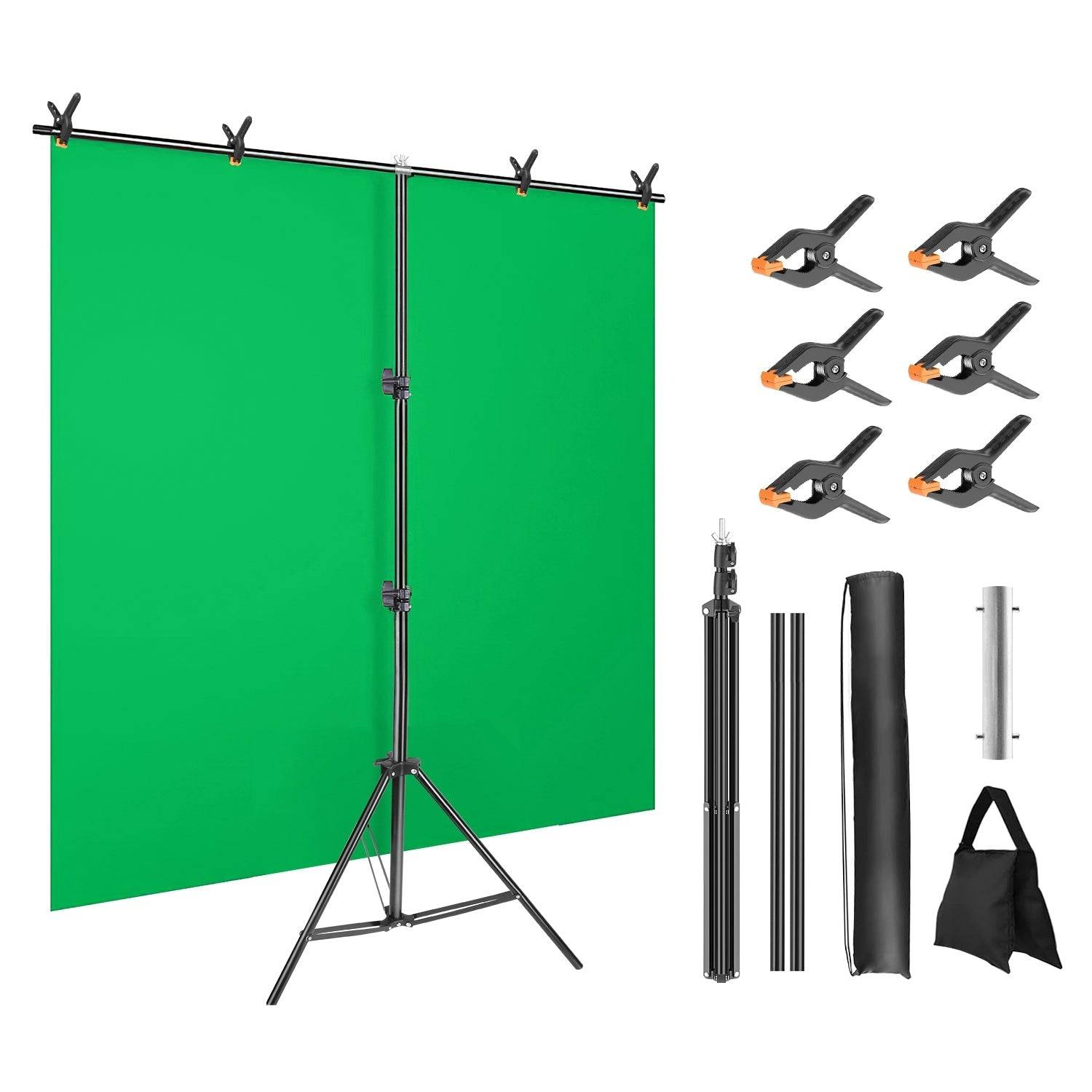5x6.5FT T-Shape Backdrop Stand with Clamps