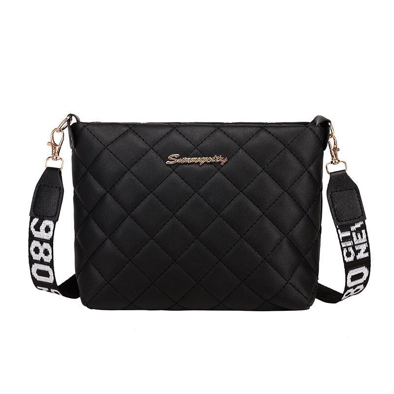 Women’s Small Messenger Bag PU Leather Diamond Quilted Crossbody Purse with Chain Shoulder Strap