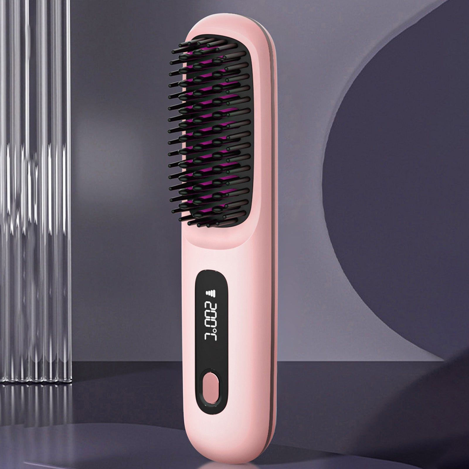 Cordless Ionic Hair Brush with LED Temperature Control