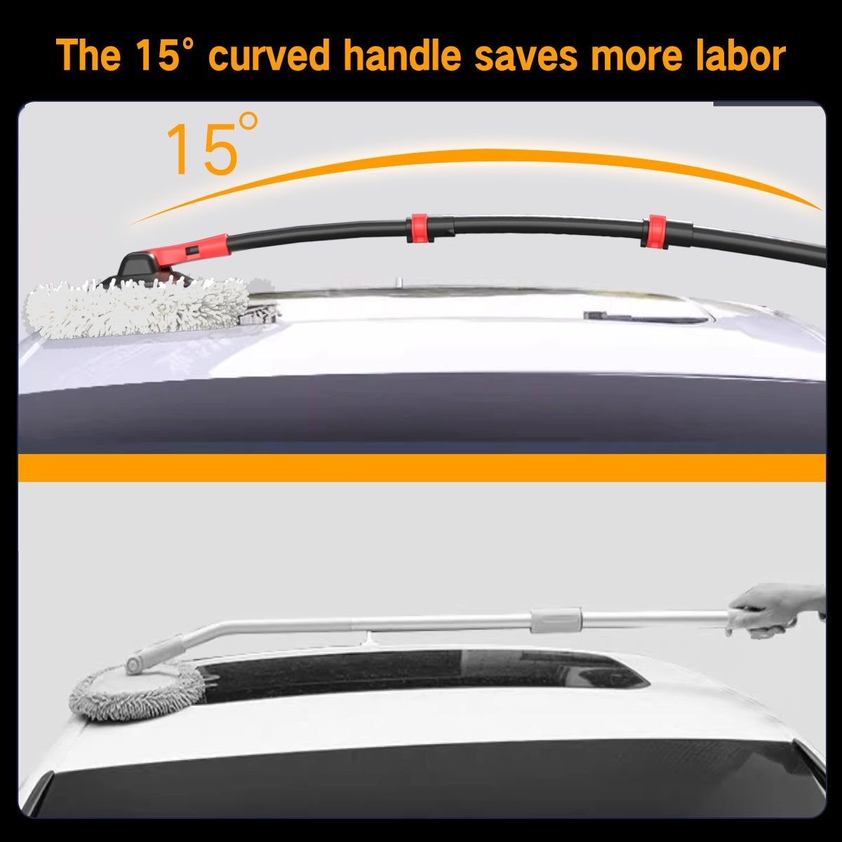 41 Inch Car Wash Mop With Hose And Soft Brush