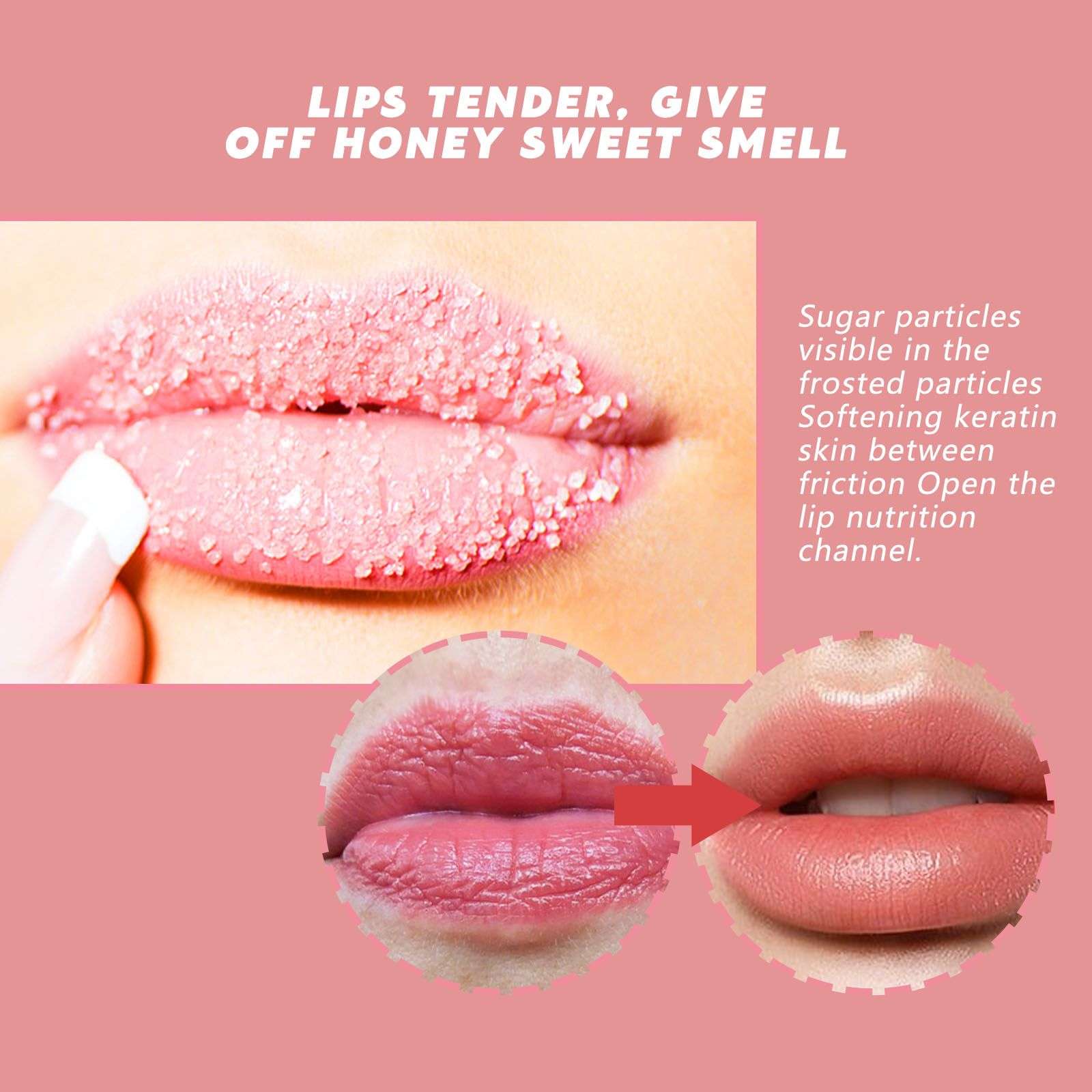 Peach Lip Scrub Hydrating Exfoliation Treatment