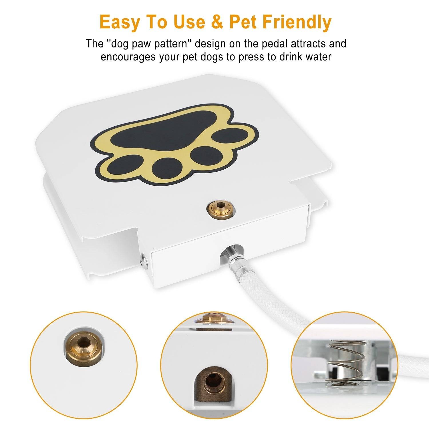 Dog Water Fountain Outdoor Step On Pedal Fresh Flow System