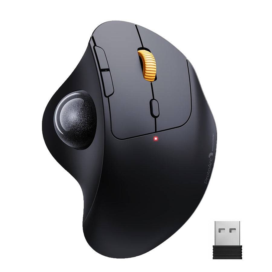 Ergonomic Wireless Trackball Mouse – Rechargeable Thumb-Control for PC & Mac