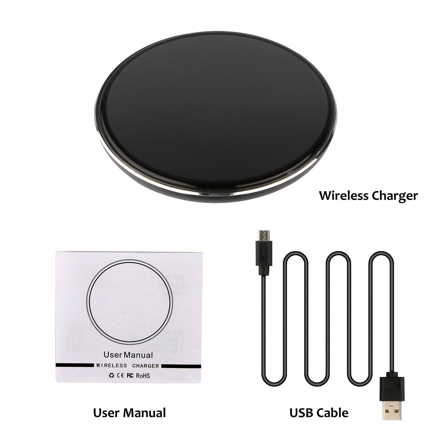 Ultra Slim Wireless Charger Pad with LED Ring Design