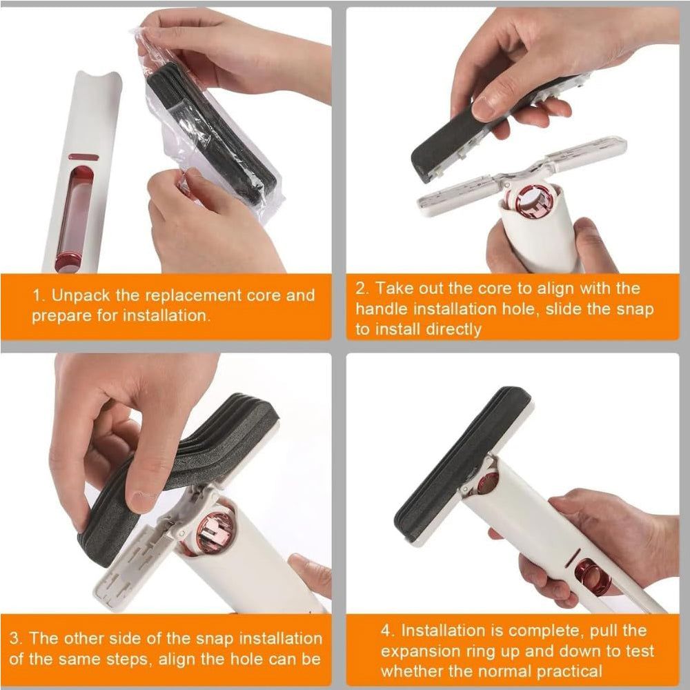 Self Squeeze Mini Mop with Washable Cleaning Heads