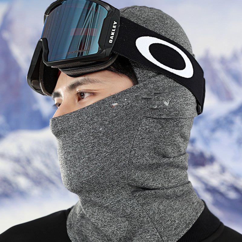 Velvet Ski Head Cover Windproof Protective Mask Polyester Spandex Blend for Men and Women Outdoor Sports