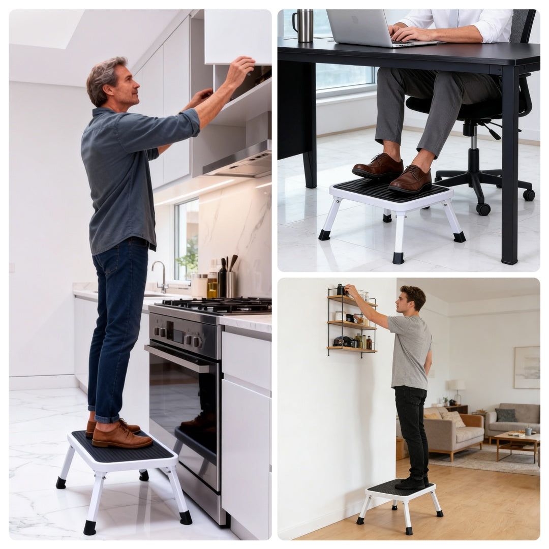 Heavy Duty Folding Step Stool Metal Anti Slip