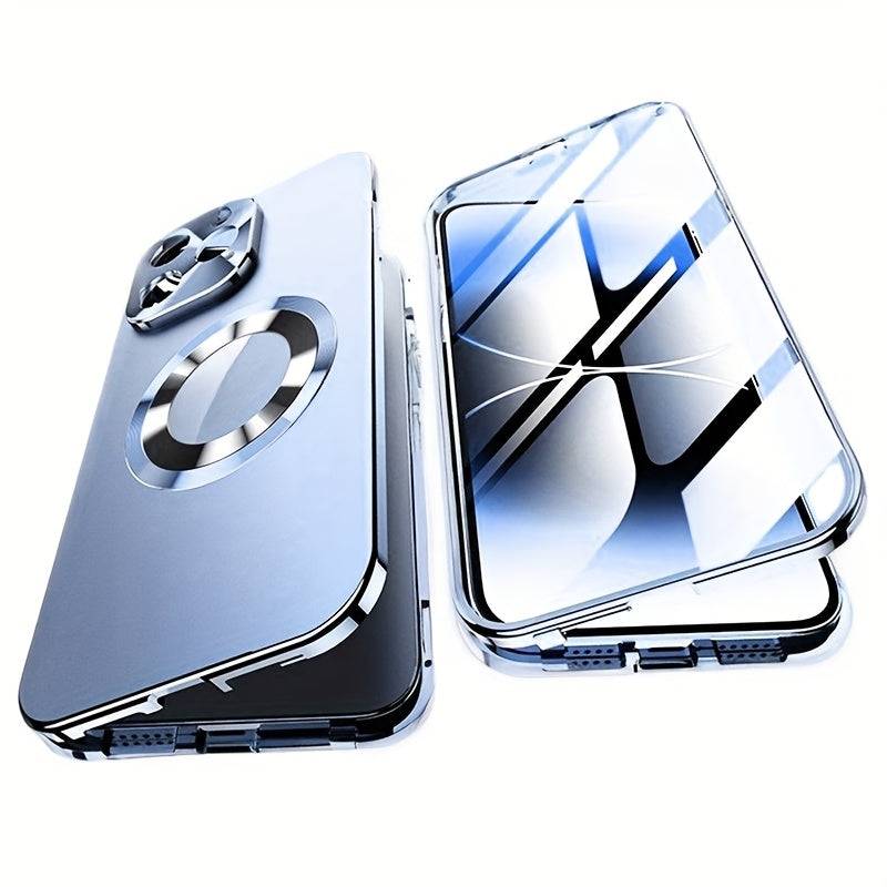 Anti-Spy Magnetic Phone Case for iPhone 12/13/14/15/16 Pro Max Plus, 2-in-1 Design with Full Camera Lens Protection and Shockproof Cover