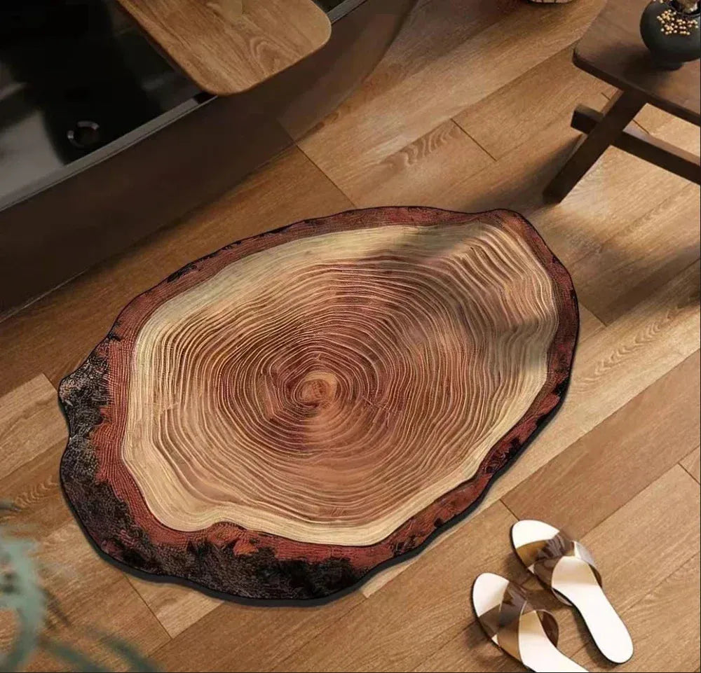 Diatomaceous Earth Mat Wood Grain Non Slip Absorbent Rug