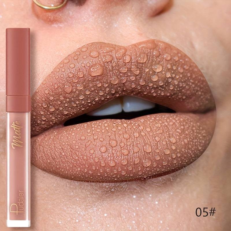 3-Pack Lip Glaze Set Long-Lasting Velvet Matte Finish Waterproof Smudge-Proof Lightweight Lip Stain for Daily Makeup