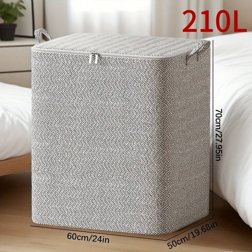 Large Capacity Storage Bag 40/55 Gallon, Foldable Fabric Organizer Box for Blankets, Clothes, Under-Bed and Wardrobe Storage