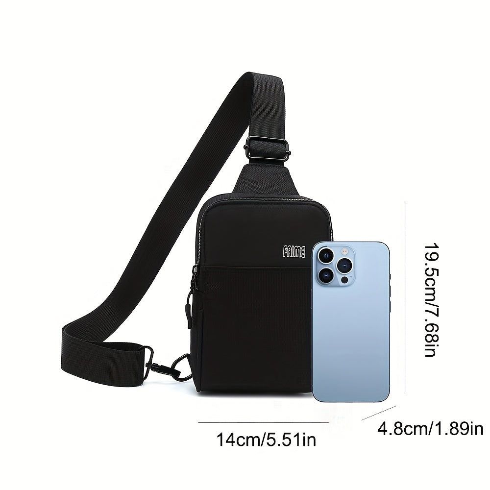 Unisex Crossbody Sling Bag With Zipper For Travel