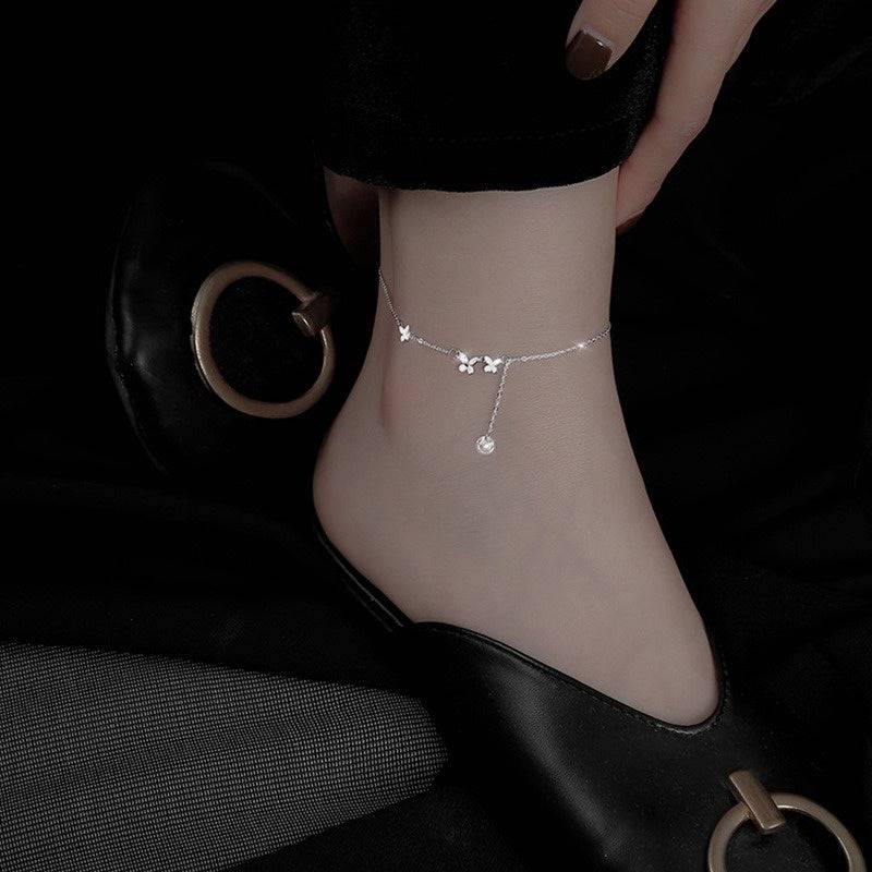 Butterfly Anklet Chain with Subtle Shine
