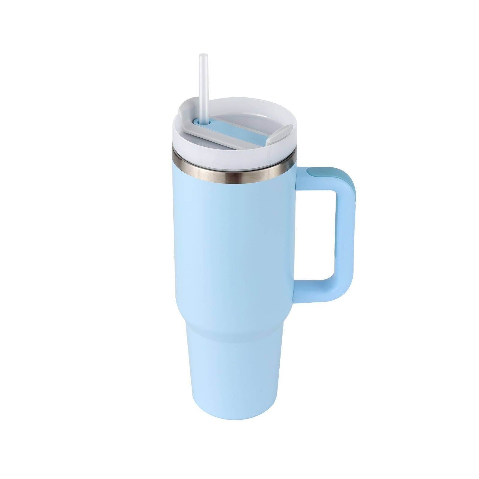 40oz Stainless Steel Insulated Tumbler with Handle and Straw