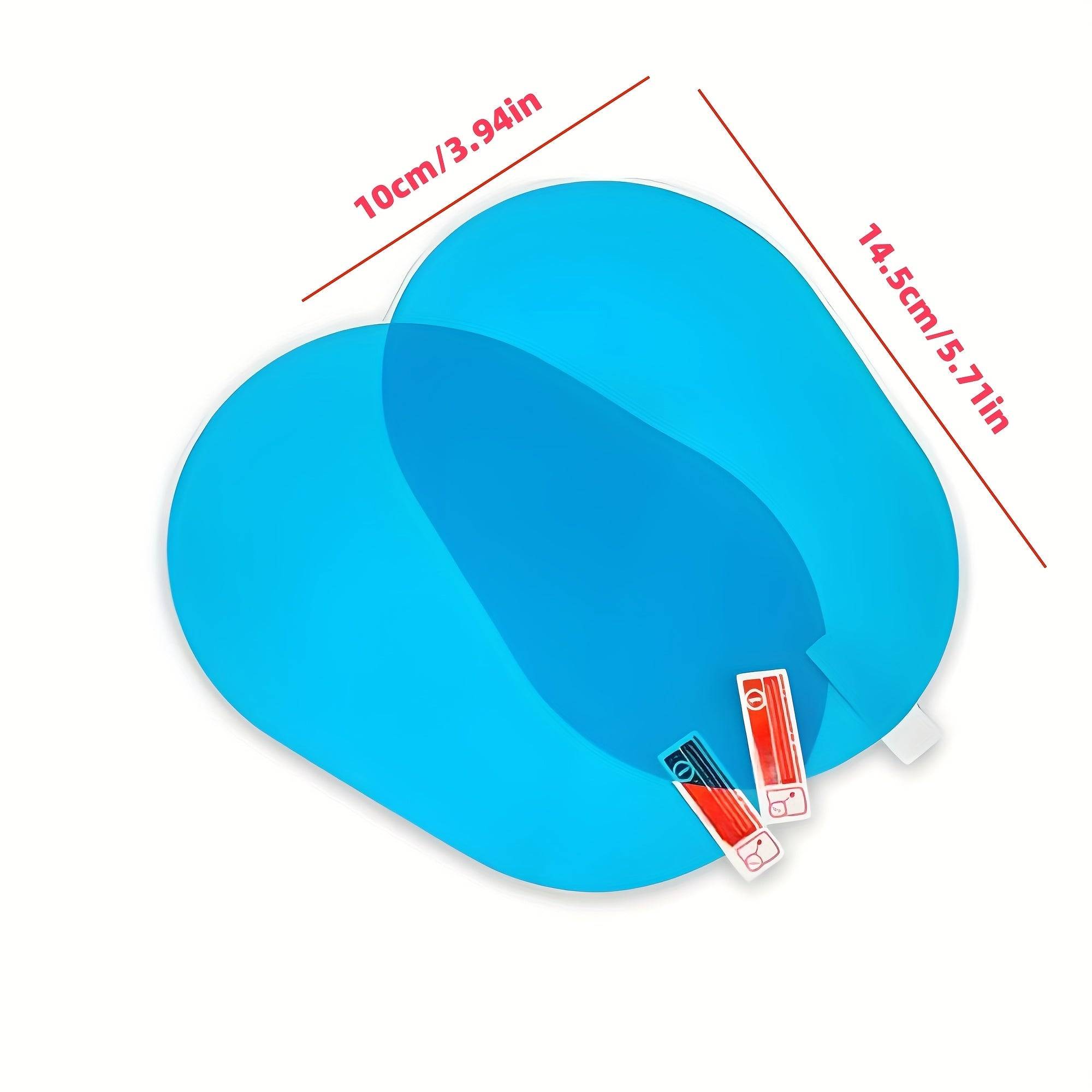 Waterproof Anti-Fog Car Mirror Film Hydrophobic Coating for Clear Rain Visibility, Easy Apply & No Residue, 2 or 4 Pairs