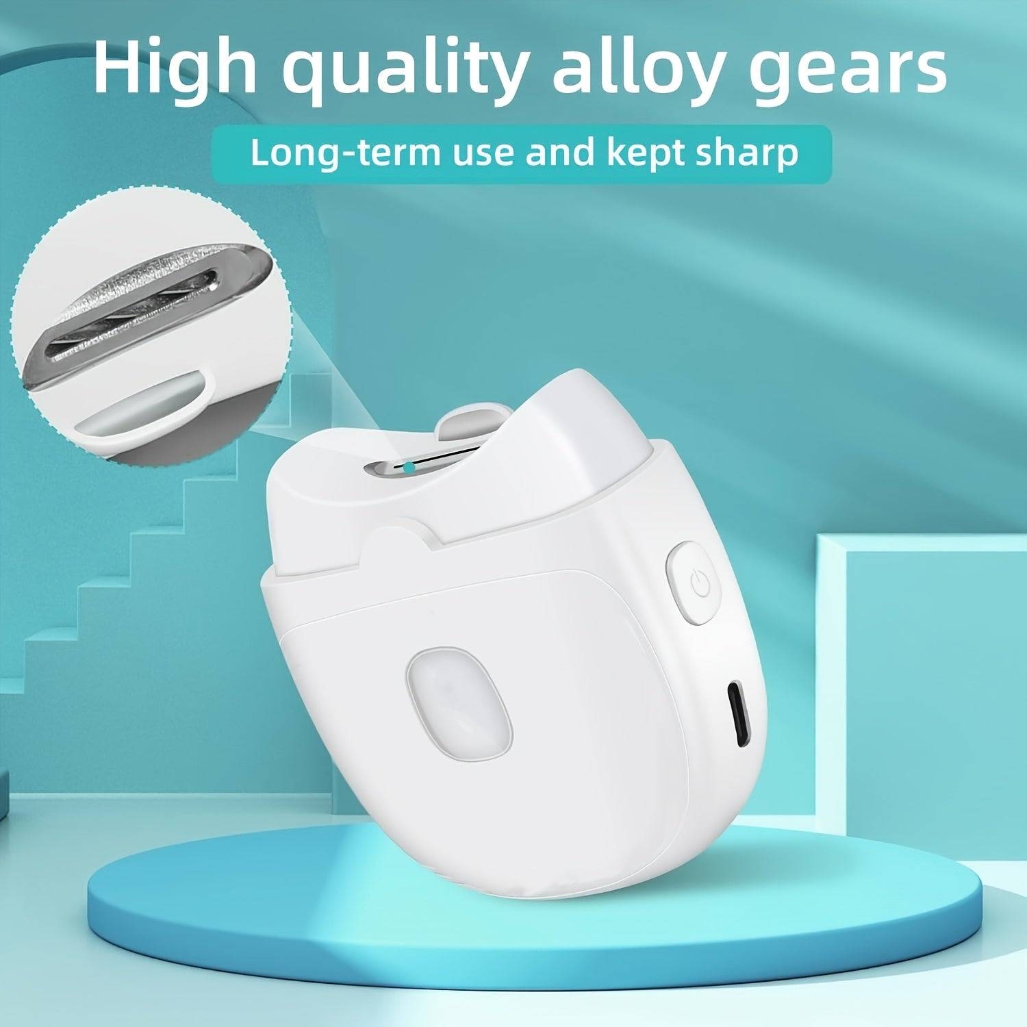 Portable Electric Nail Clipper and Filer with LED Light, Automatic Compact Nail Trimmer Grinder for Home Grooming and Gifts