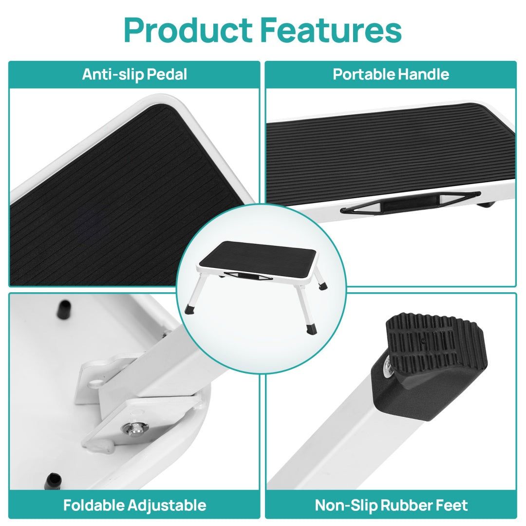 Heavy Duty Folding Step Stool Metal Anti Slip