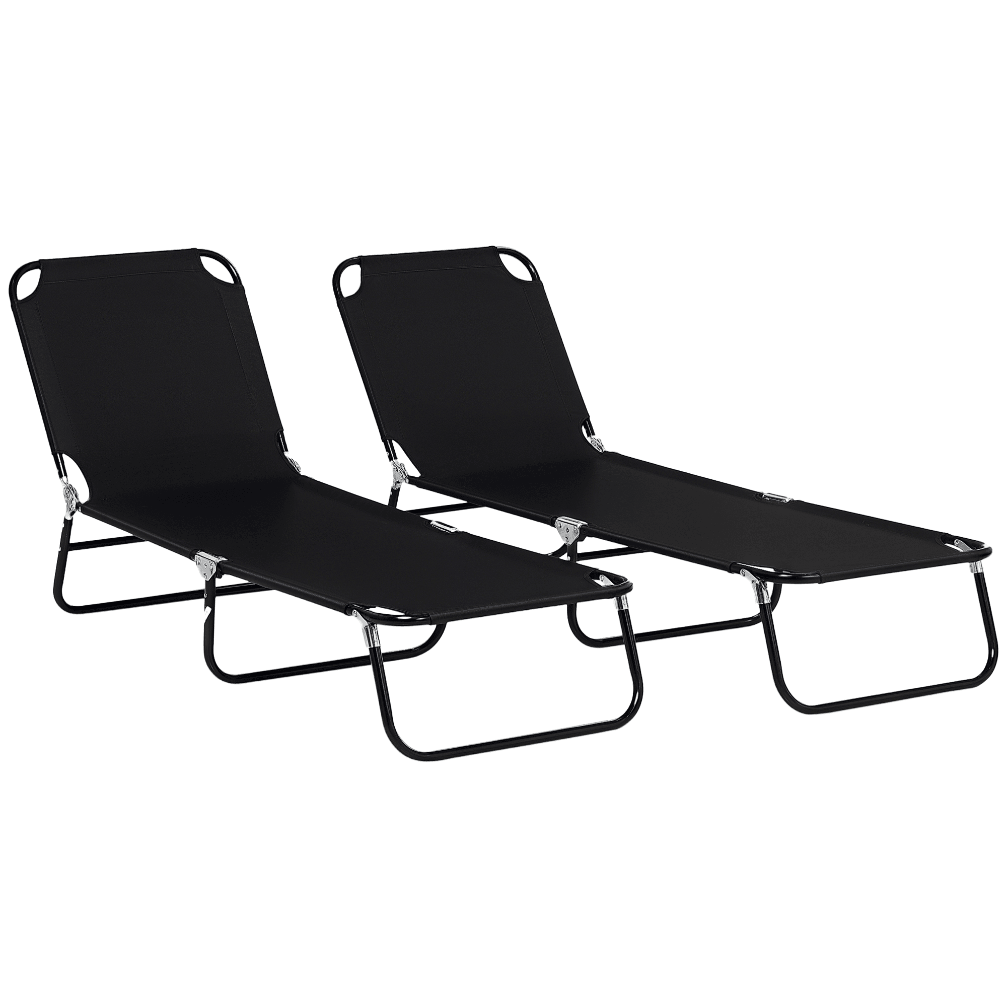 2 Piece Folding Lounge Chairs for Pool and Beach