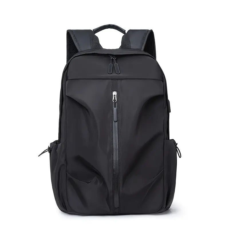 Mens PU Leather Casual Backpack with Large Capacity