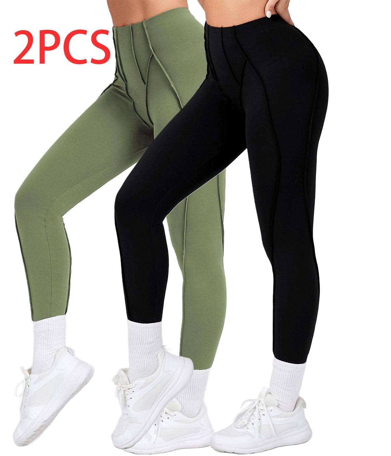 Womens Leggings 2 Pack Quick Dry Tummy Control