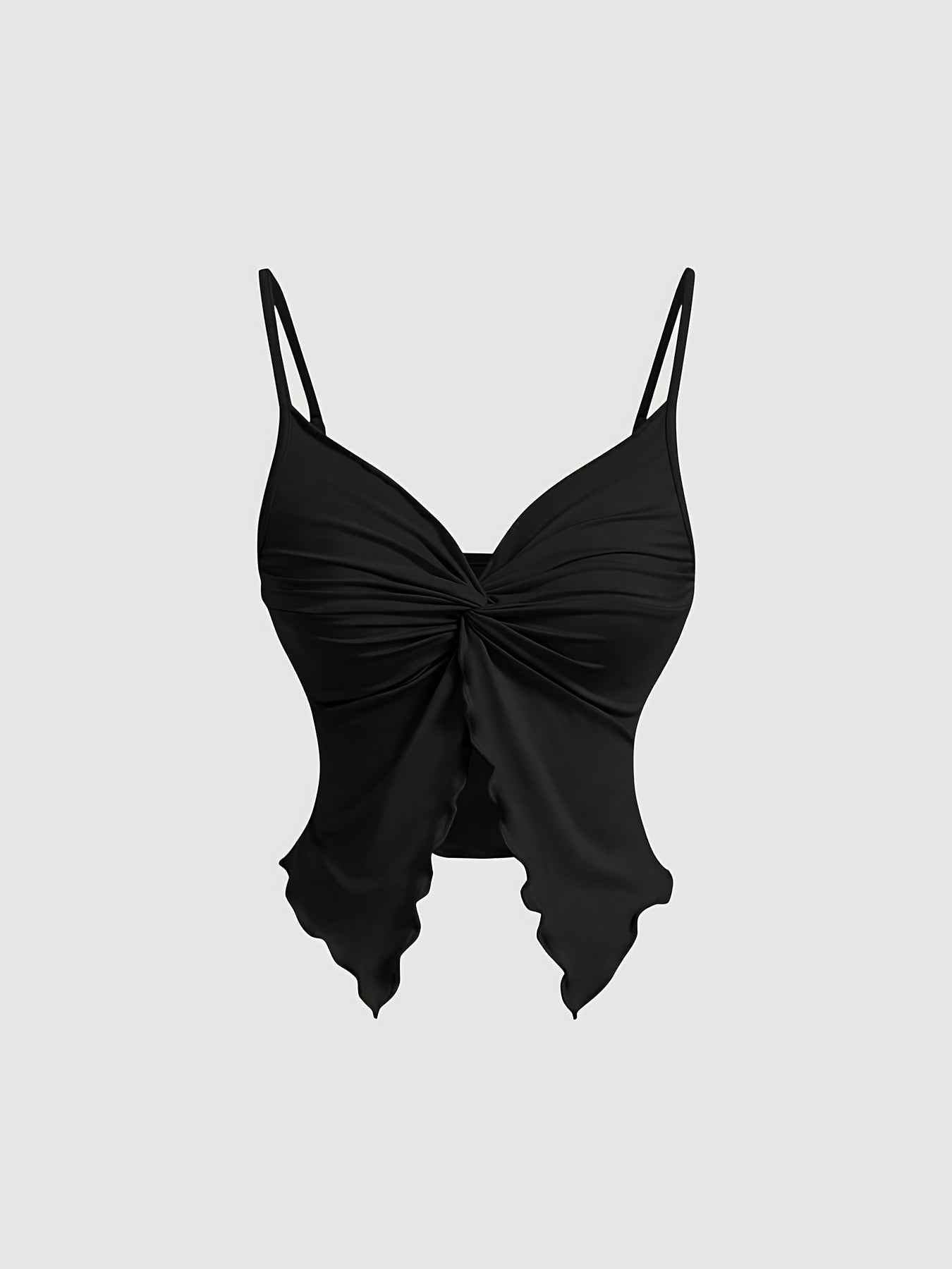 Women’s V-Neck Butterfly Sleeve Top – Lightweight Stretchy Black & White Resort Blouse for Summer