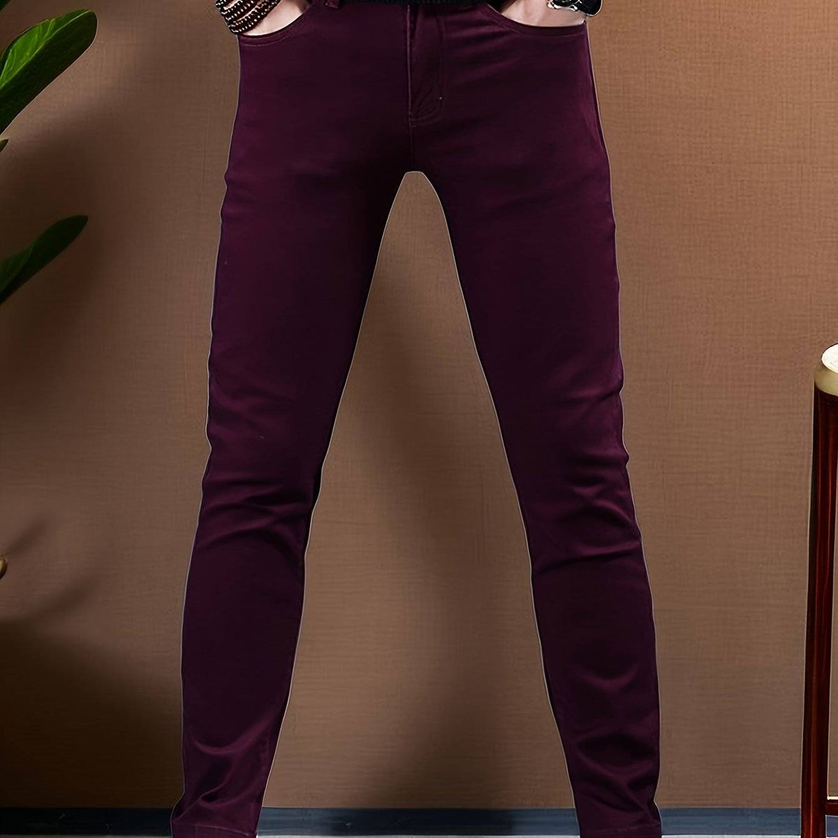 Men’s Slim Fit Jeans Stretch Denim with Elastic Waistband Cotton Blend Straight Leg All-Season Comfort Wear