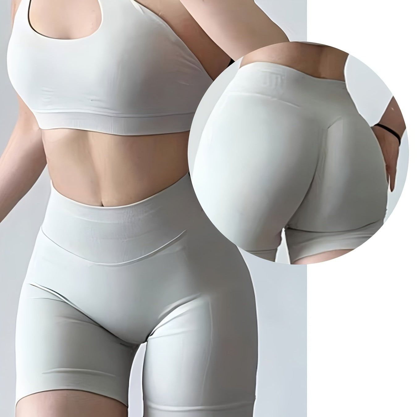 High Waisted Quick Dry Squat Proof Mid Thigh Workout Shorts