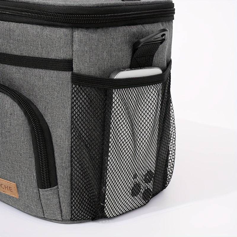 Multifunctional Insulated Lunch Bag Large Capacity, Waterproof & Leakproof with Adjustable Shoulder Strap for Office, School & Travel
