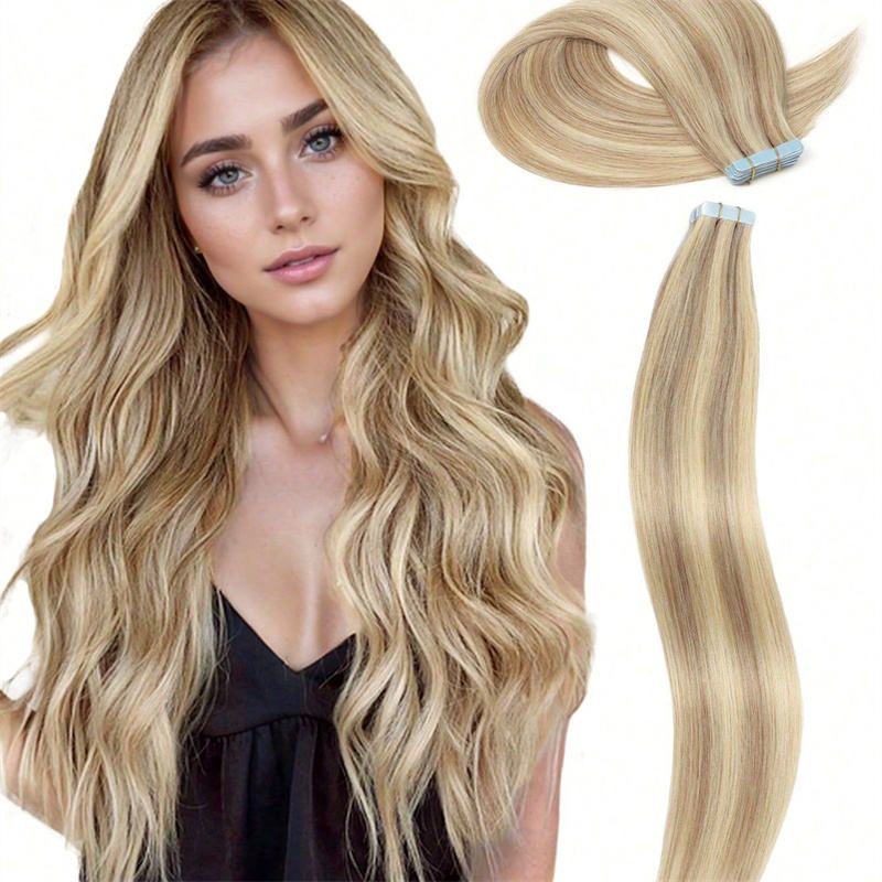 Platinum Blonde Seamless Virgin Human Hair Extensions