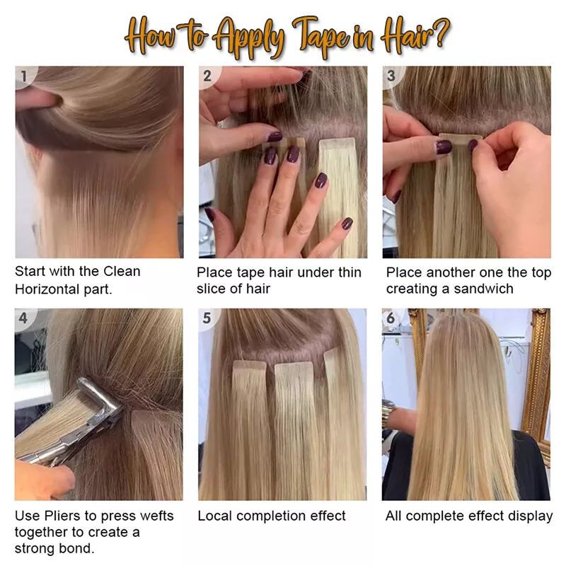 Platinum Blonde Seamless Virgin Human Hair Extensions