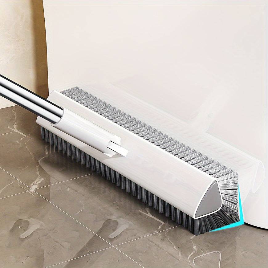 Double-Sided Grout Scrub Brush with V-Shape Bristles, Heavy-Duty Cleaning Tool for Tile Floors, Baseboards, Walls, Corners and Decks