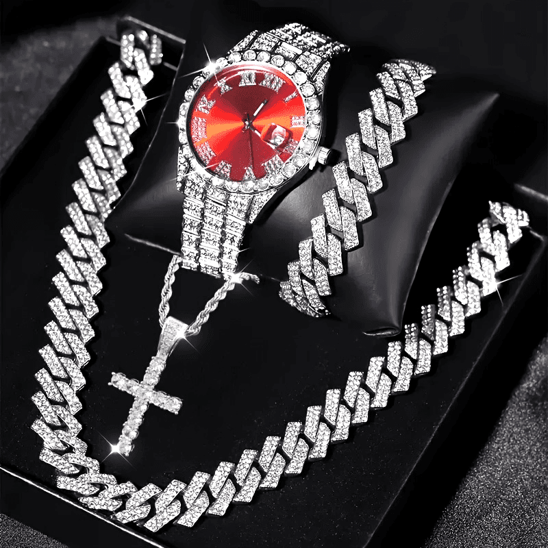 Men's Watch Set x3 – Elegant Analog Design, Adjustable Strap, Timeless Style for Any Occasion