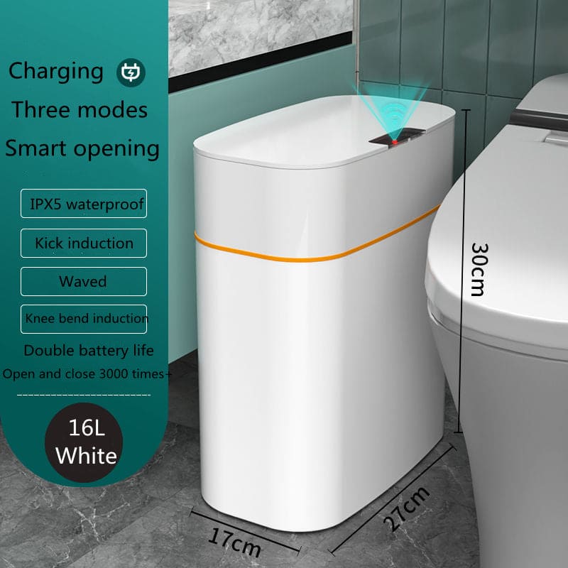 Smart Trash Can With Lid For Bedroom And Living Room Kitchen Storage Box Trash Can Induction Small Car Box Automatic Smart Dustbin Smart Trash Bin - PMMNAPOLES