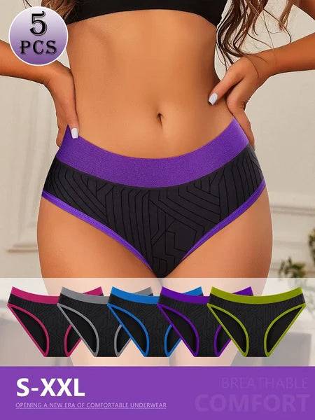 5 Pack Women Seamless Panties Breathable Comfort