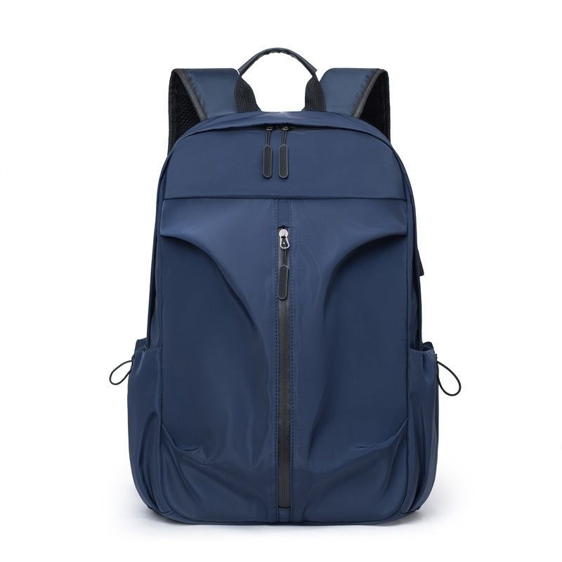 Mens PU Leather Casual Backpack with Large Capacity