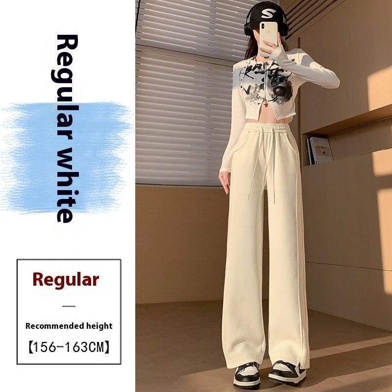 Women’s High Waist Straight Leg Sweatpants Lightweight Loose Fit Long Leisure Sports Trousers