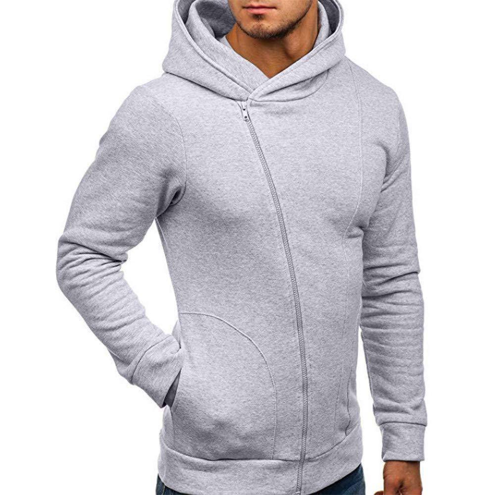 Men’s Zip-Up Hooded Sweatshirt, Cotton Cardigan Style, Casual Fit, Multiple Colors