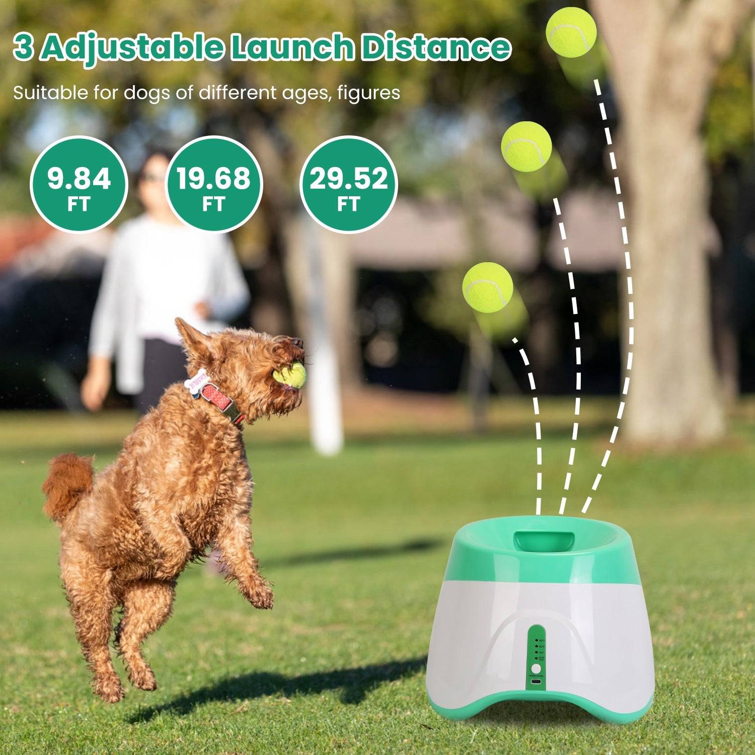 Automatic Dog Ball Launcher with 6 Balls