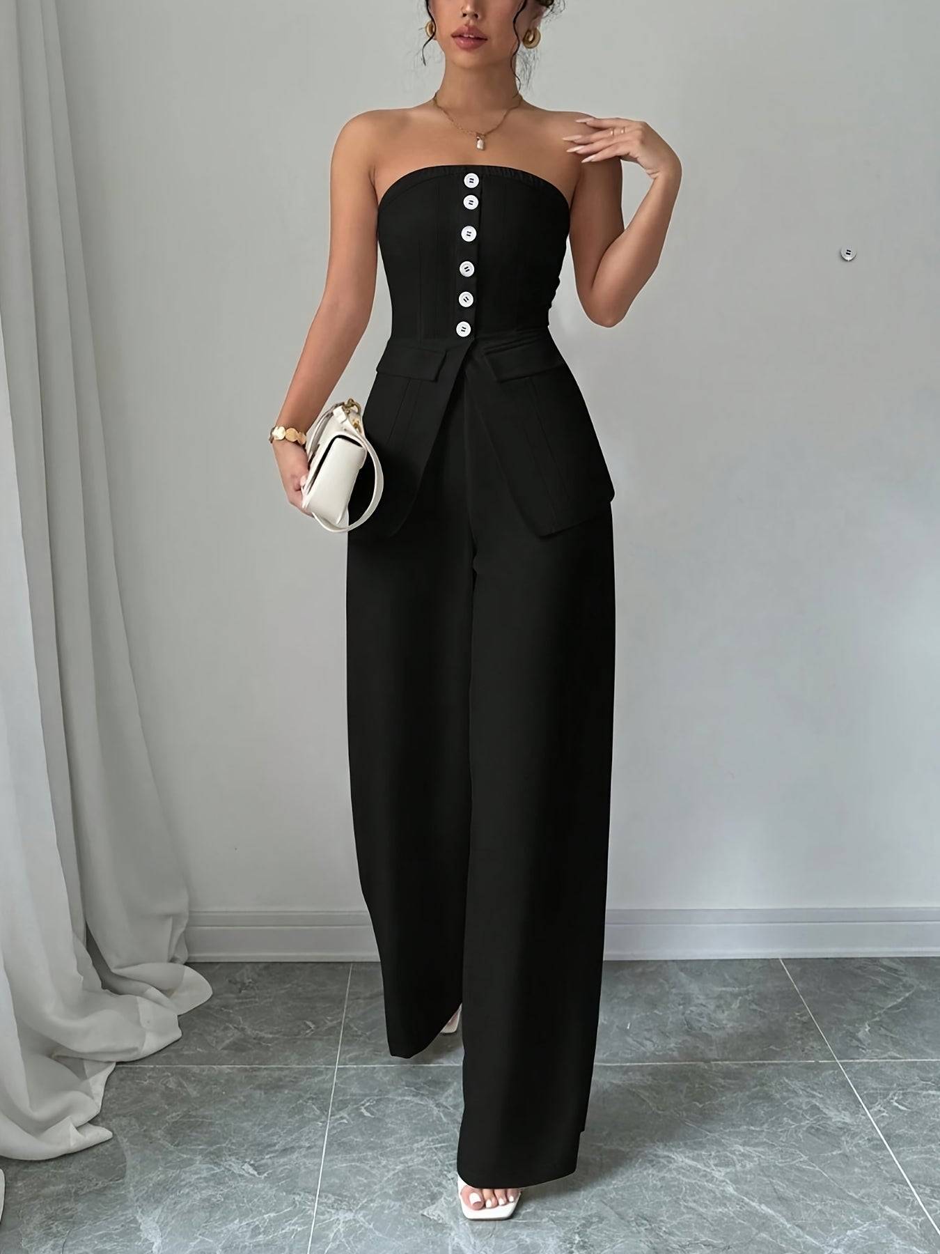 Women’s Elegant Vest Suit – Stylish 2-Piece Outfit for Spring & Summer Casual or Formal Wear