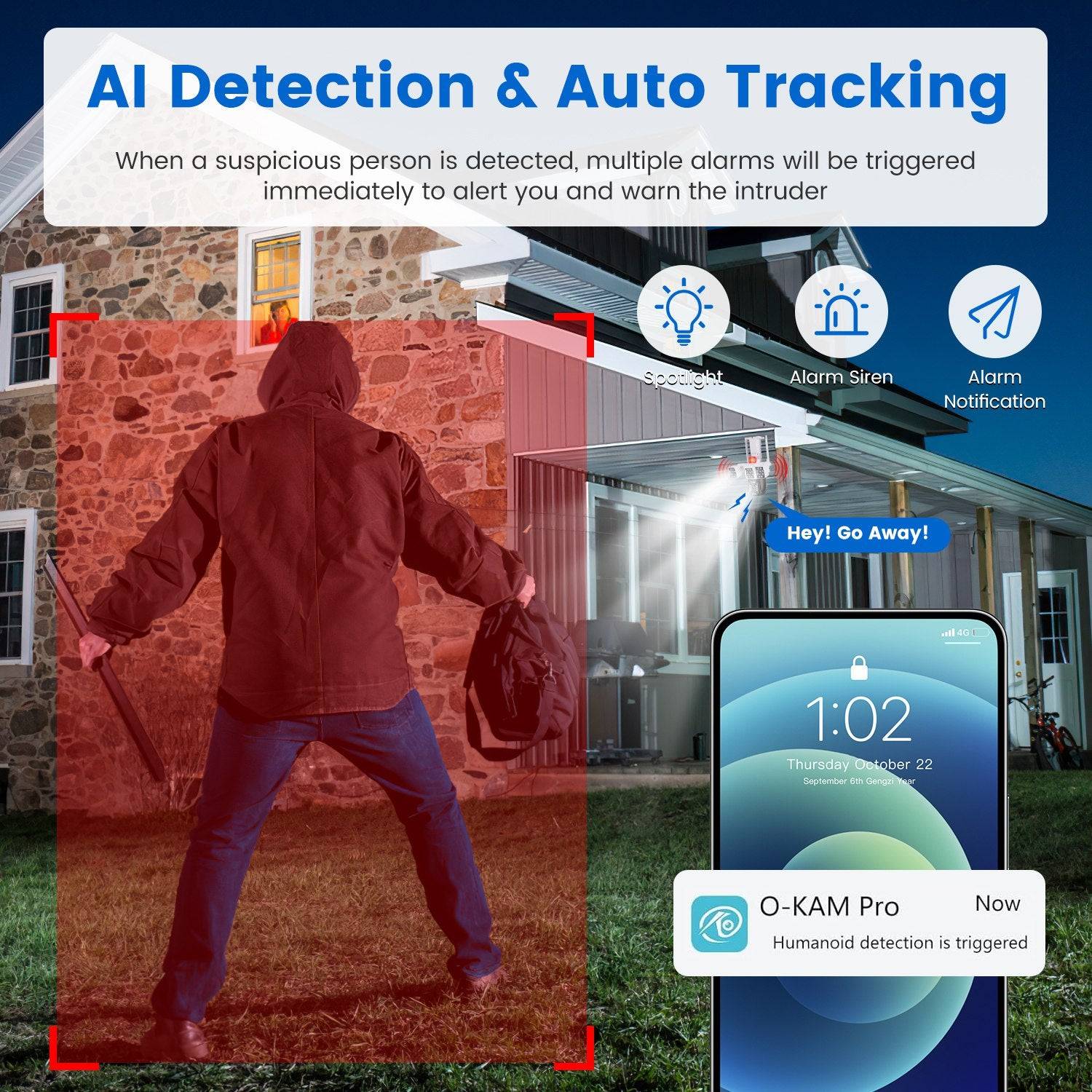 1080P Security Camera with Auto Tracking 360 View