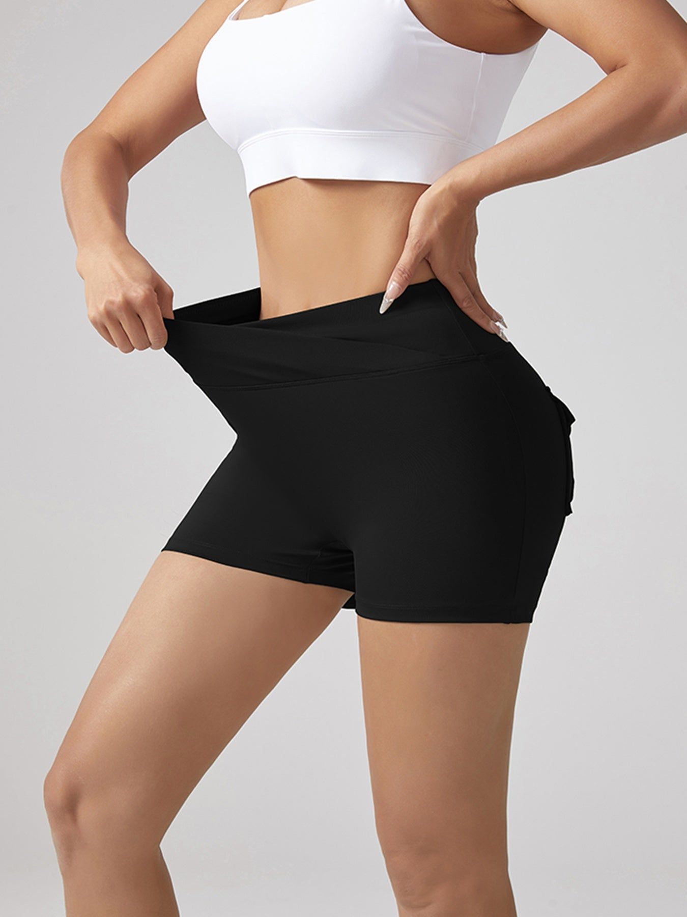 V Waist Stretch Athletic Shorts for Running and Training