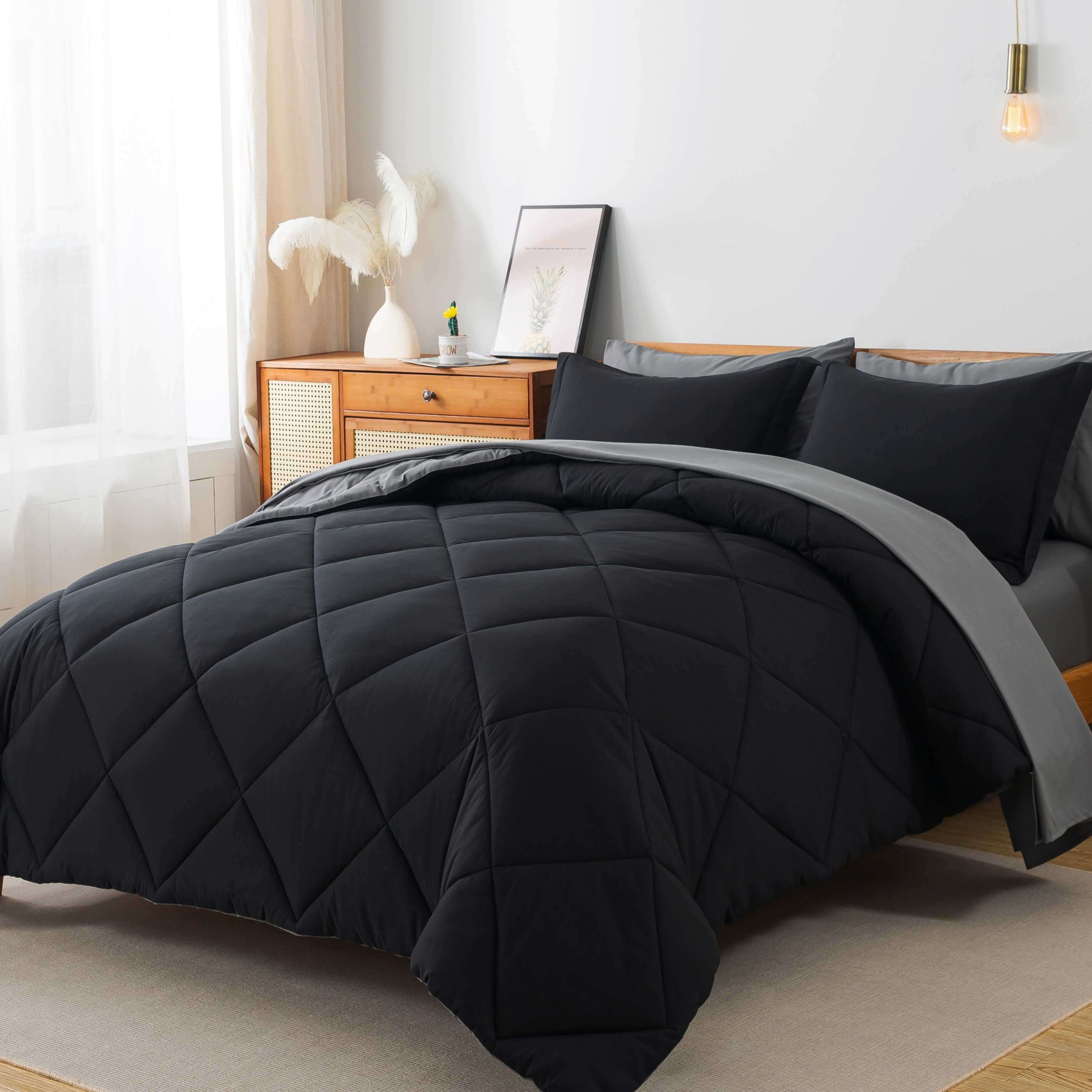 7-Piece Ultra-Soft Comforter Set – Breathable Quilted Bedding with Sheets, Pillowcases & Shams – All-Season Warmth for Kids, Teens & Dorms