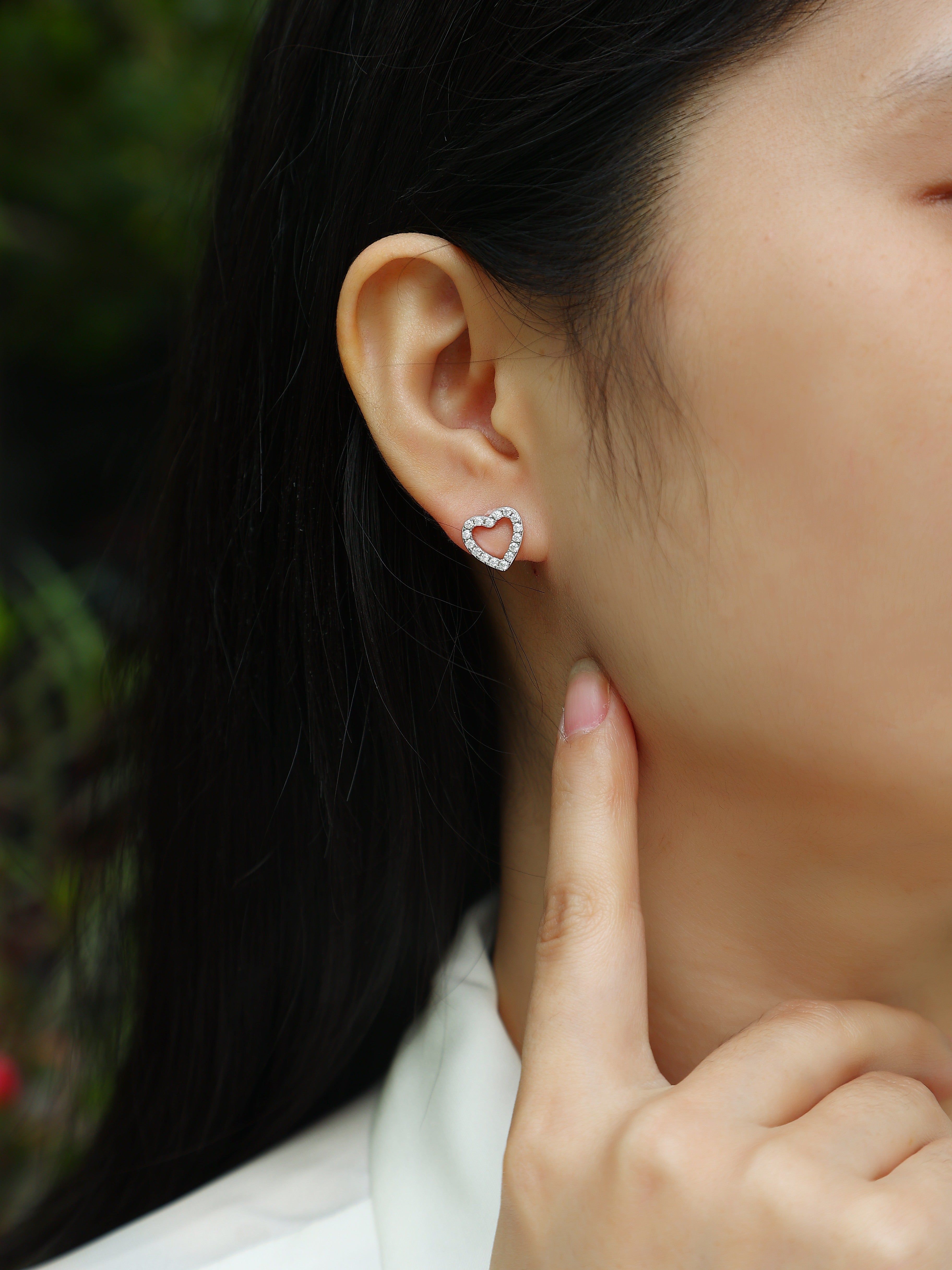 Moissanite Stud Earrings S925 Silver Elegant Style