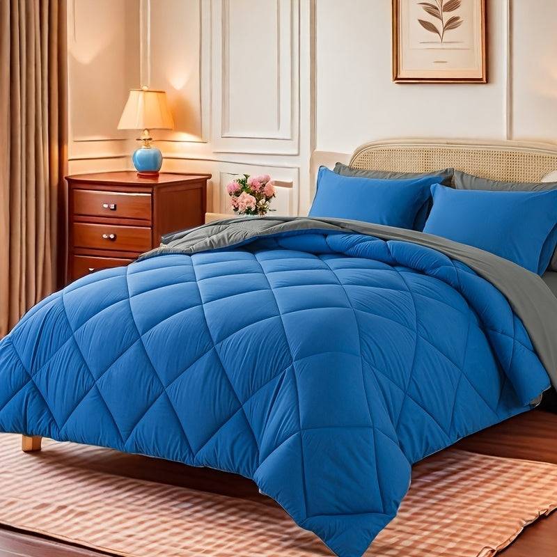7-Piece Ultra-Soft Comforter Set – Breathable Quilted Bedding with Sheets, Pillowcases & Shams – All-Season Warmth for Kids, Teens & Dorms