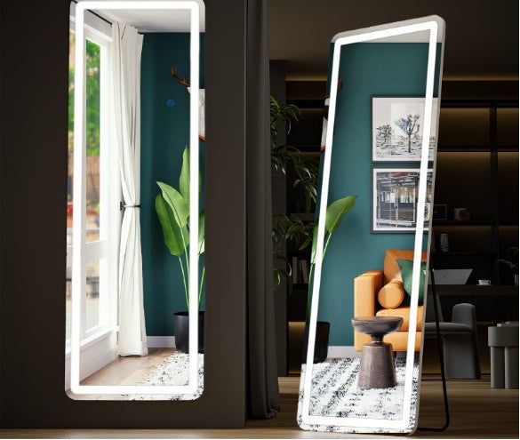 Full Length LED Mirror With Adjustable 3 Color Lighting
