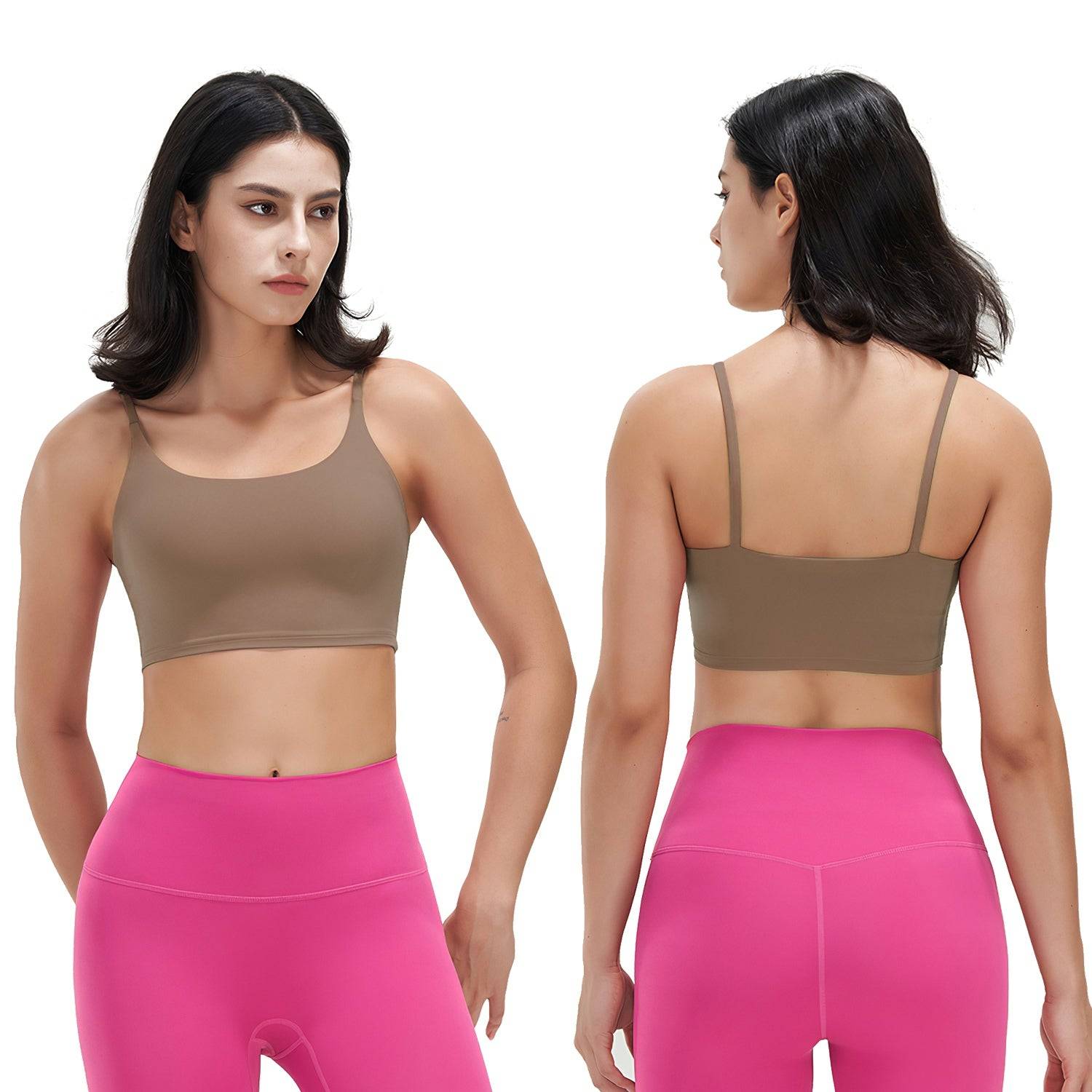 Women’s Square Neck Sports Bra for Low Impact Workouts