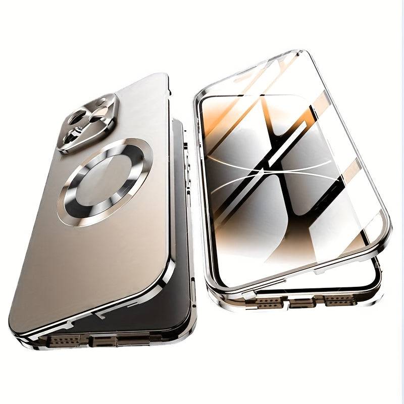 Anti-Spy Magnetic Phone Case for iPhone 12/13/14/15/16 Pro Max Plus, 2-in-1 Design with Full Camera Lens Protection and Shockproof Cover