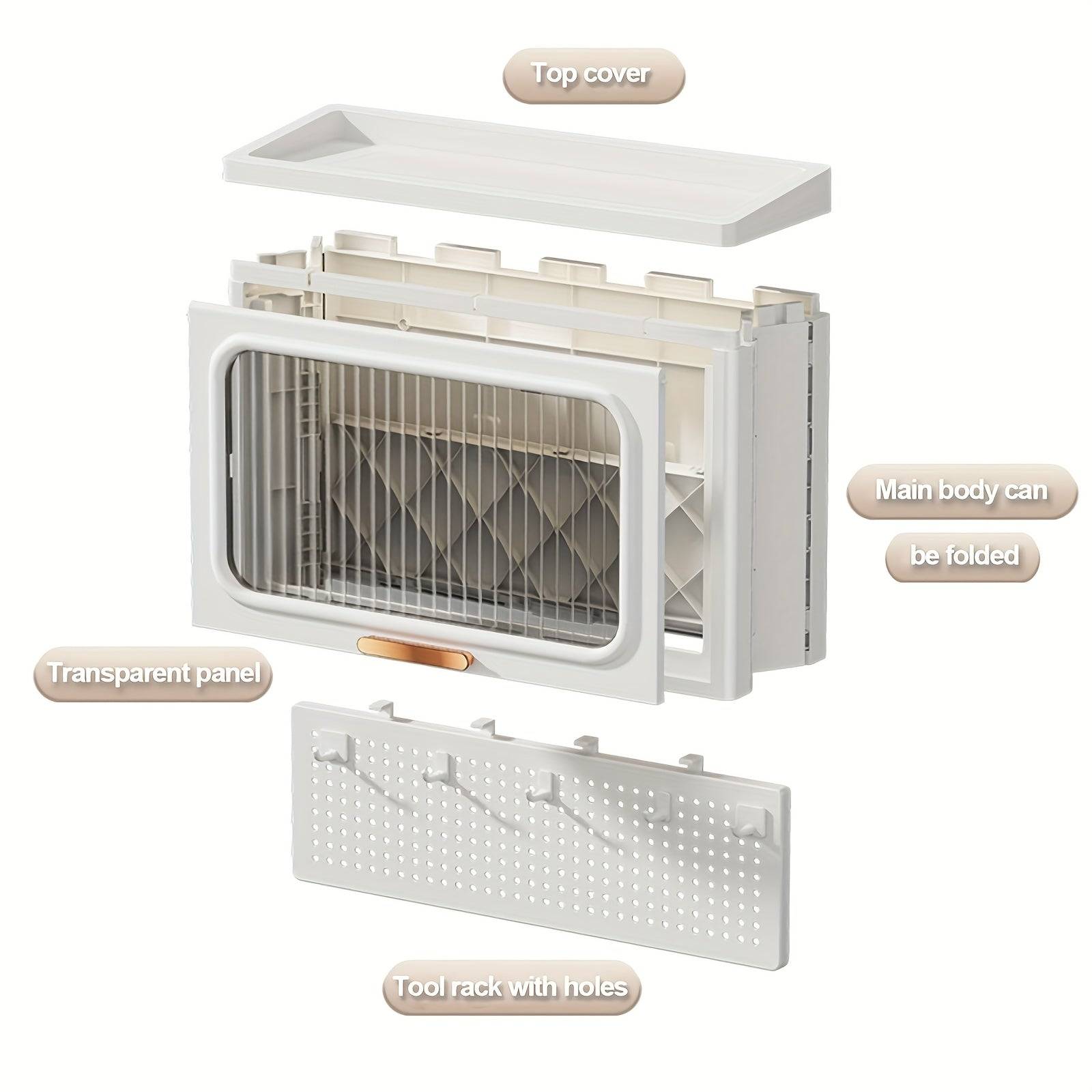 No-Drill Kitchen Wall Shelf Wall-Mounted Towel Rack & Storage Organizer for Dishcloths & Utensils