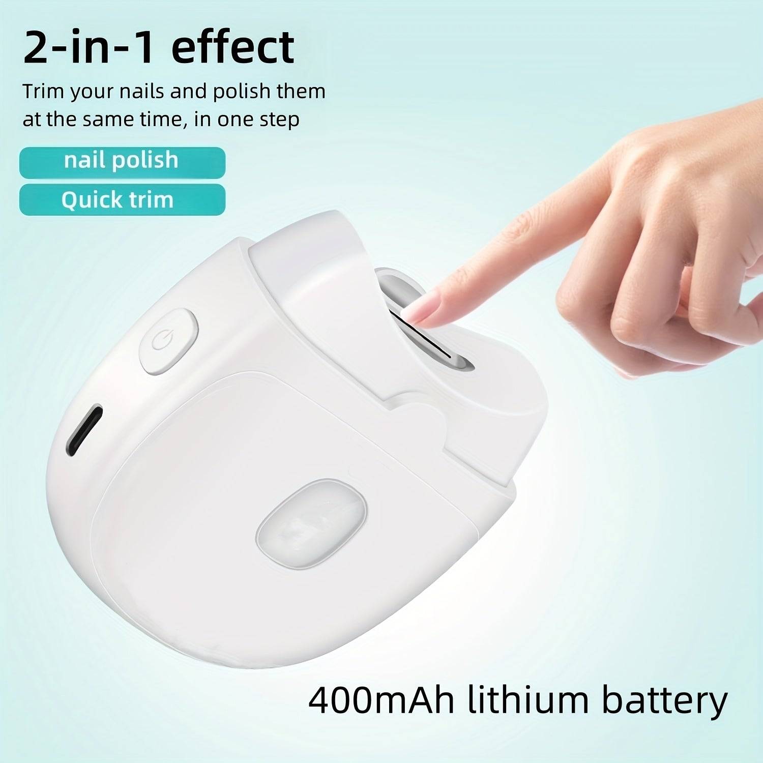 Portable Electric Nail Clipper and Filer with LED Light, Automatic Compact Nail Trimmer Grinder for Home Grooming and Gifts